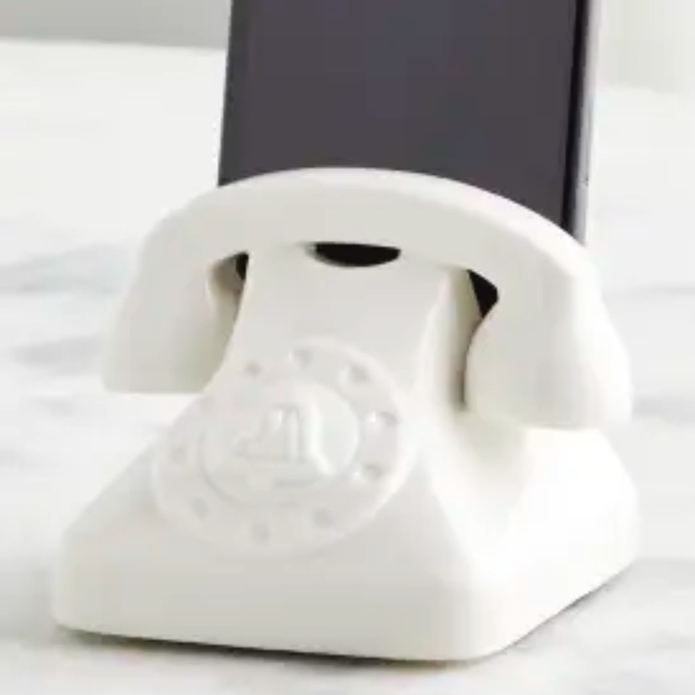 Jonathan Adler Smartphone Docking Station Porcelain High-Gloss White Finish - Picture 3 of 9